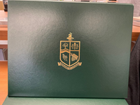 Diploma Cover Padded Green With Gold Crest
