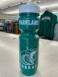 Water Bottle Opaque Green W/Cobra